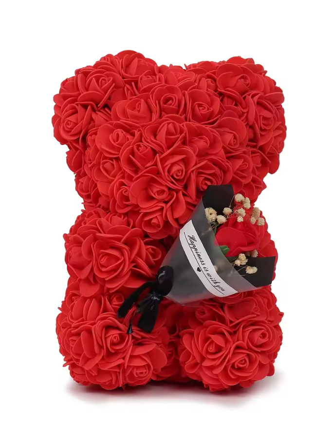 Veloura Luxury Rose Bear - Red