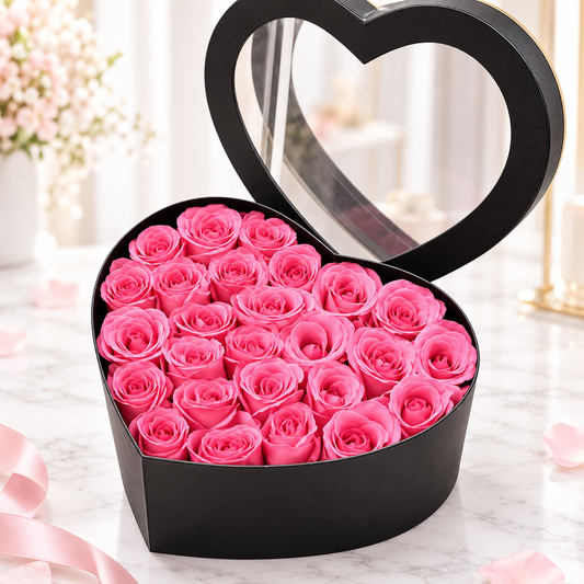 Veloura Heart Rose Gift Box