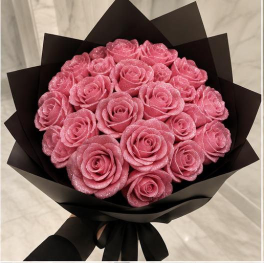Veloura Glitter Rose Bouquet