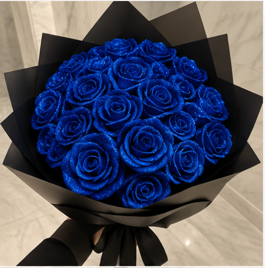 Veloura Glitter Rose Bouquet