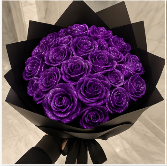 Veloura Glitter Rose Bouquet