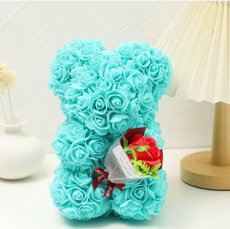Veloura Luxury Rose Bear - Teal